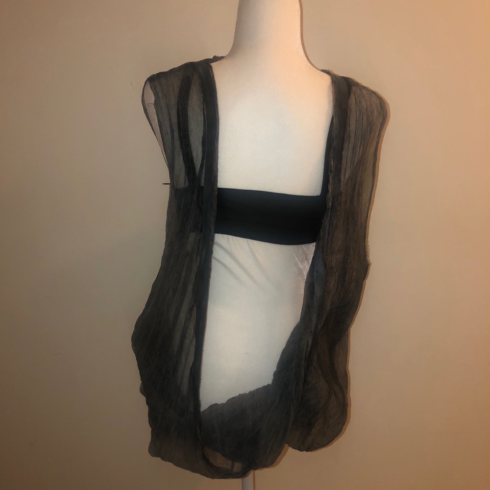 Virgin Mary Rhinestone Sheer Split Back Tunic - Picture 4 of 4